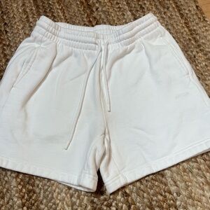 Aritzia White Sweatshorts